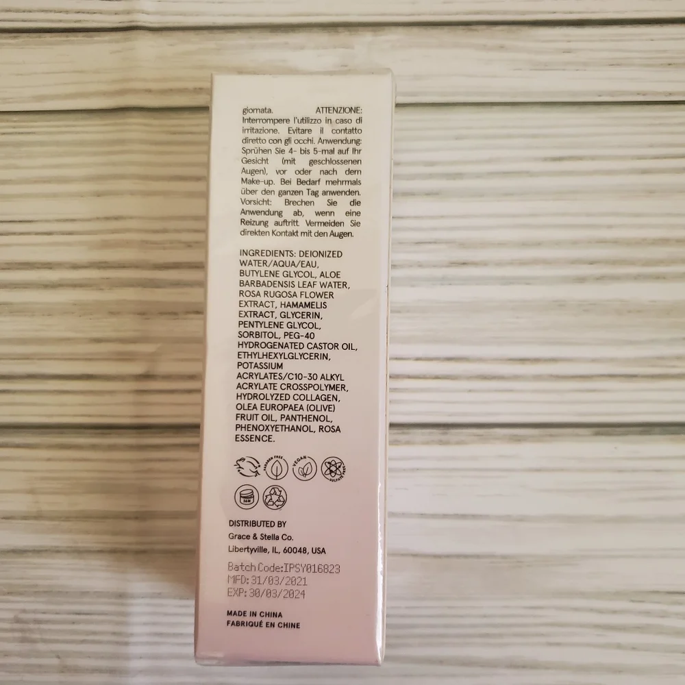 grace stella spray all day rose spray 1 fl oz New hydrating facial spray  new in